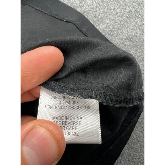 ModCloth Skirt Women's Medium Black A Line Knee Pockets Zipper Rear Button Slit - Picture 5 of 6